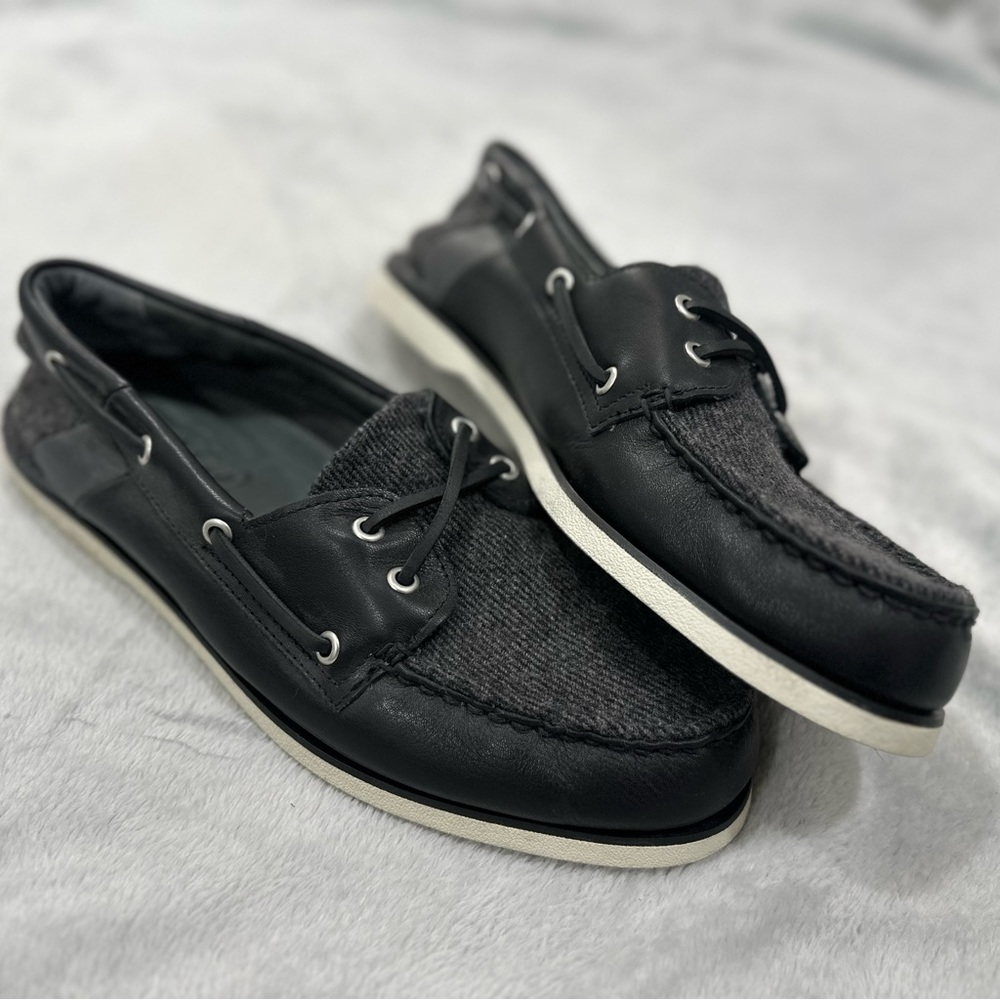 Sperry Top-Sider Gold Cup Black Leather and Fabric Loafers. Sz 11 Men’s Shoes